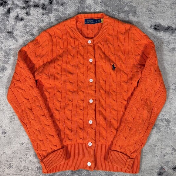 Polo Ralph Lauren Cable Knit Cotton Crew Neck Cardigan - Picture 3 of 7